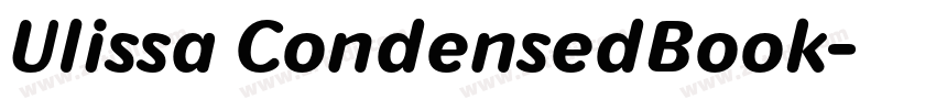 Ulissa CondensedBook字体转换